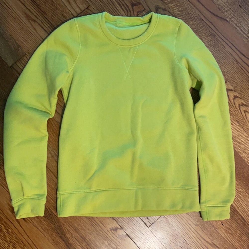 Lululemon fleece crew neck sweatshirt in green